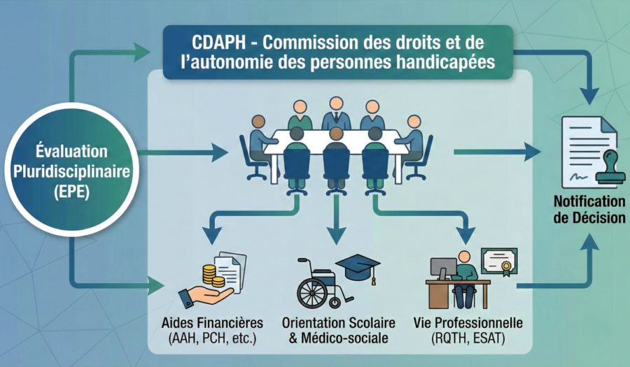 Comment fonctionne la CDAPH